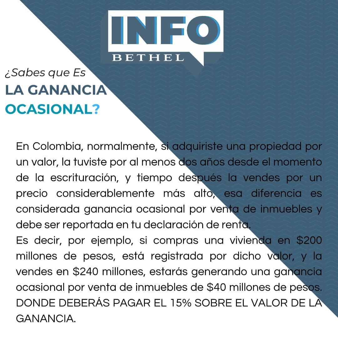 ¿Sabes que es la GANANCIA OCASIONAL?